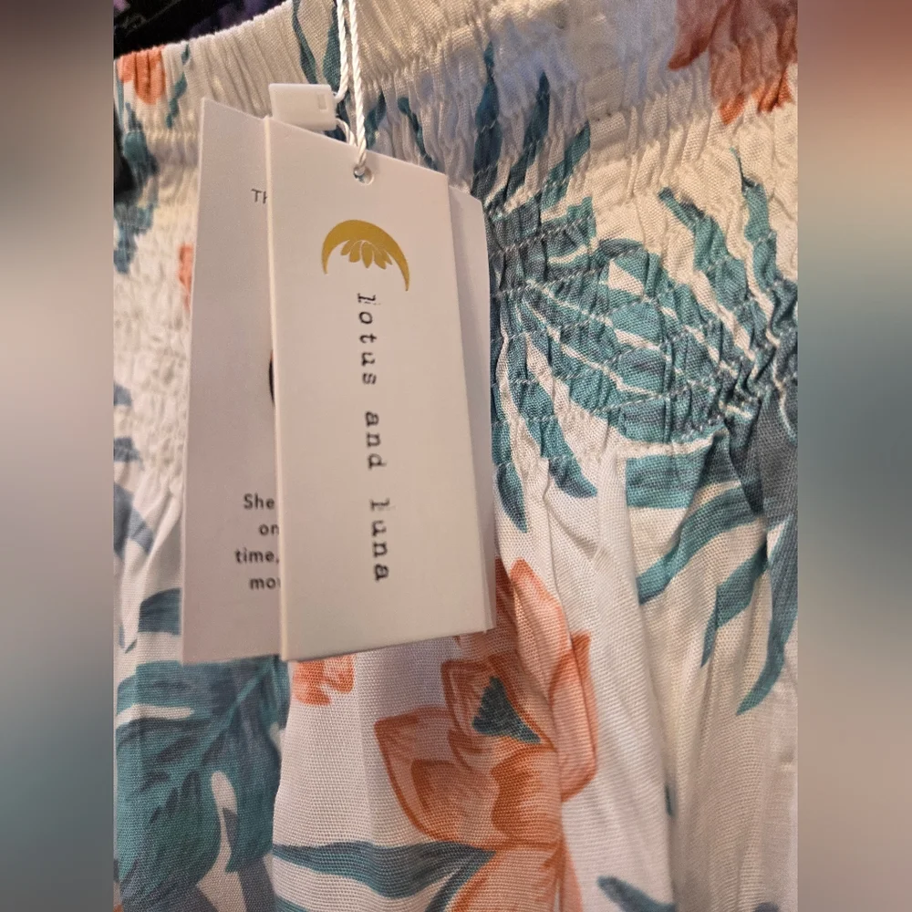 Floral Print Women's Harem Pants By Lotus And Luna Sz S/M New With Tags - Picture 2 of 3